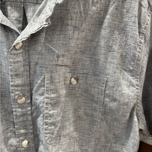 Men's XL, Blue and White, Short Sleeve, Button-Up Shirt